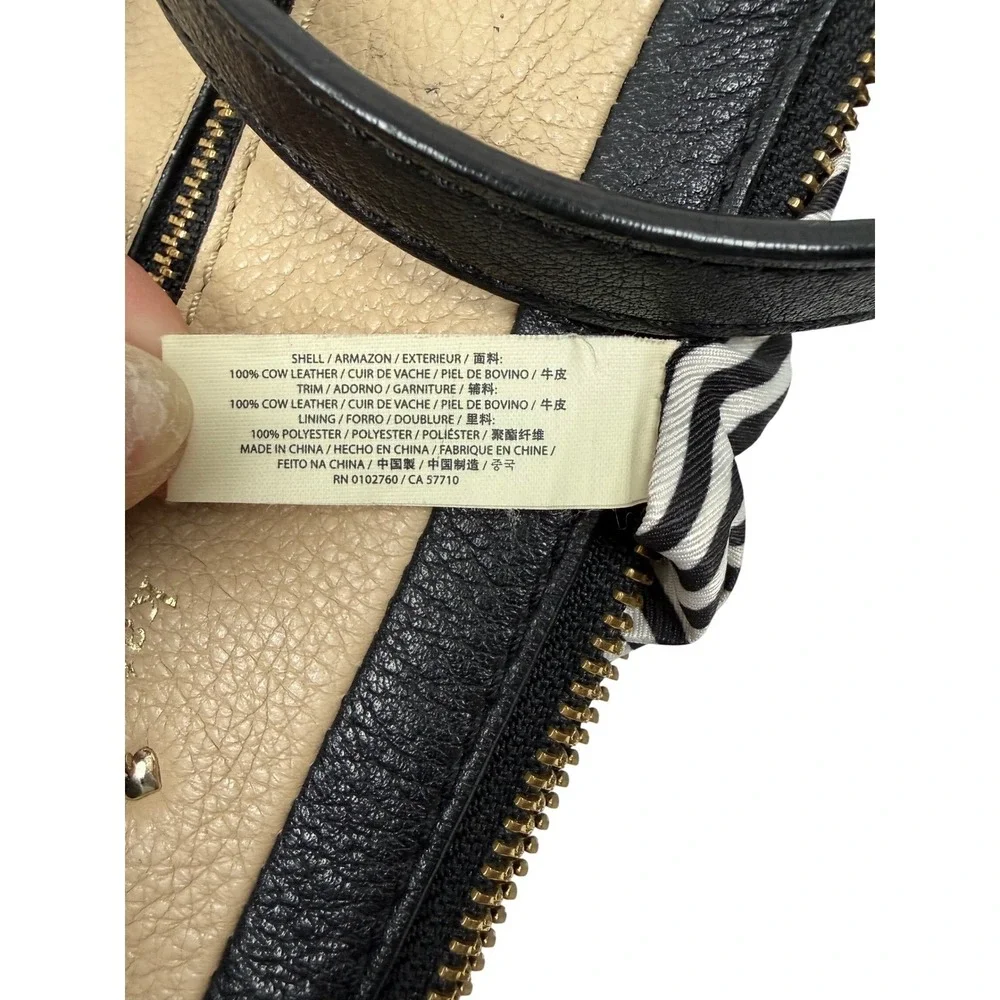 Kate Spade New York Colorblock Crossbody, Taupe and Black, 100% Cow Leather